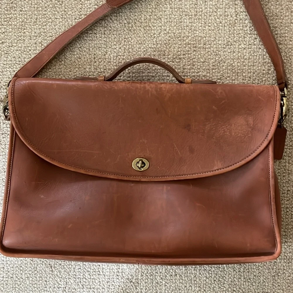 Coach Stewardess Style Leather briefcase - chestnut brown - Picture 2 of 11